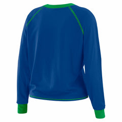 NFL Seattle Seahawks WEAR by Erin Andrews Women's Plus Size Tie-Front Long Sleeve Top