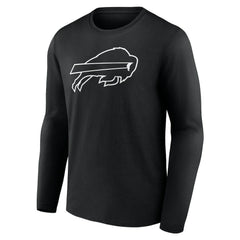 NFL Buffalo Bills Personalized Name & Number Monochrome Long Sleeve T-Shirt