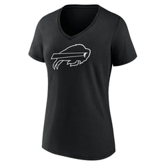 NFL Buffalo Bills Women's Personalized Name & Number Monochrome V-Neck T-Shirt