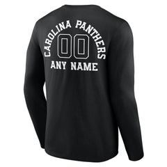 NFL Carolina Panthers Personalized Name & Number Monochrome Long Sleeve T-Shirt