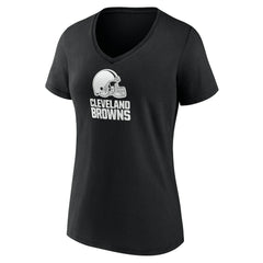 NFL Cleveland Browns Women's Personalized Name & Number Monochrome V-Neck T-Shirt