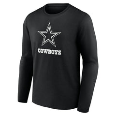 NFL Dallas Cowboys Personalized Name & Number Monochrome Long Sleeve T-Shirt