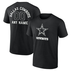 NFL Dallas Cowboys Personalized Name & Number Monochrome T-Shirt