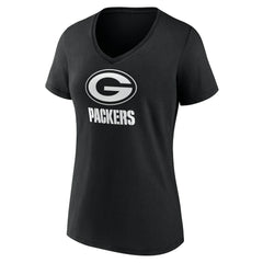 NFL Green Bay Packers Women's Personalized Name & Number Monochrome V-Neck T-Shirt