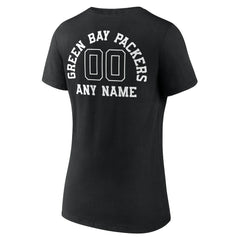 NFL Green Bay Packers Women's Personalized Name & Number Monochrome V-Neck T-Shirt