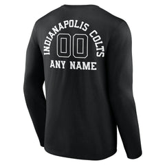 NFL Indianapolis Colts Personalized Name & Number Monochrome Long Sleeve T-Shirt