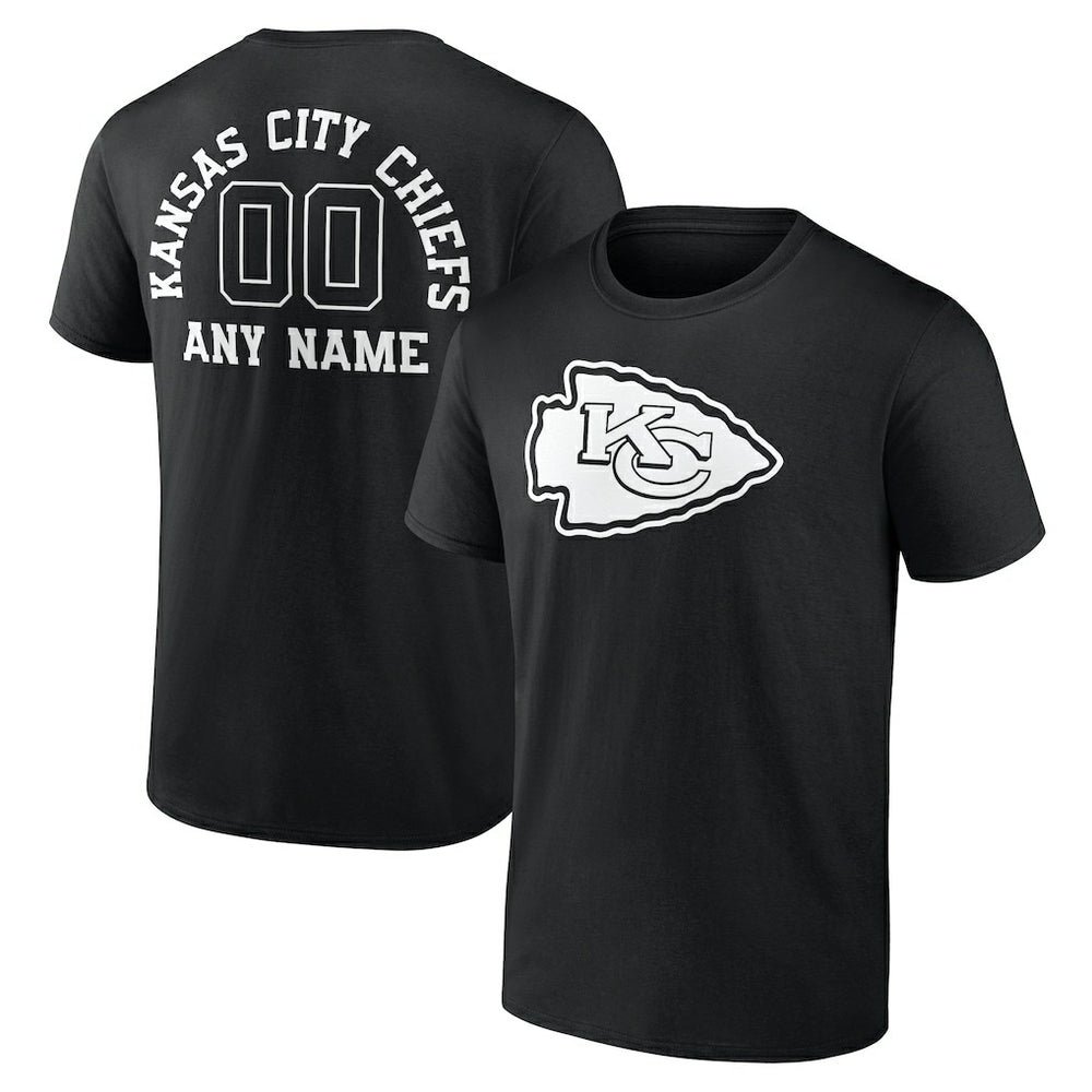 NFL Kansas City Chiefs Personalized Name & Number Monochrome T-Shirt