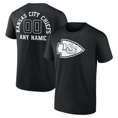NFL Kansas City Chiefs Personalized Name & Number Monochrome T-Shirt
