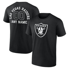 NFL Las Vegas Raiders Personalized Name & Number Monochrome T-Shirt