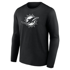 NFL Miami Dolphins Personalized Name & Number Monochrome Long Sleeve T-Shirt