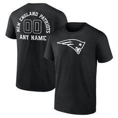 NFL New England Patriots Personalized Name & Number Monochrome T-Shirt