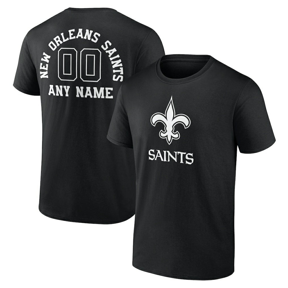 NFL New Orleans Saints Personalized Name & Number Monochrome T-Shirt