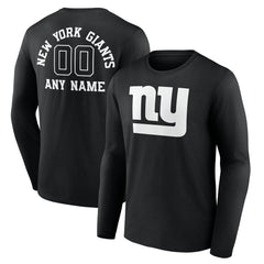 NFL New York Giants Personalized Name & Number Monochrome Long Sleeve T-Shirt