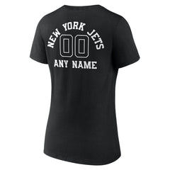 NFL New York Jets Women's Personalized Name & Number Monochrome V-Neck T-Shirt