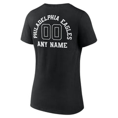 NFL Philadelphia Eagles Women's Personalized Name & Number Monochrome V-Neck T-Shirt