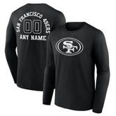NFL San Francisco 49ers Personalized Name & Number Monochrome Long Sleeve T-Shirt