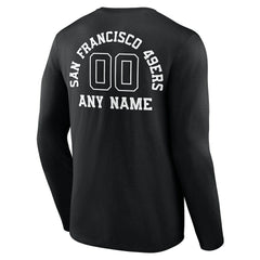 NFL San Francisco 49ers Personalized Name & Number Monochrome Long Sleeve T-Shirt
