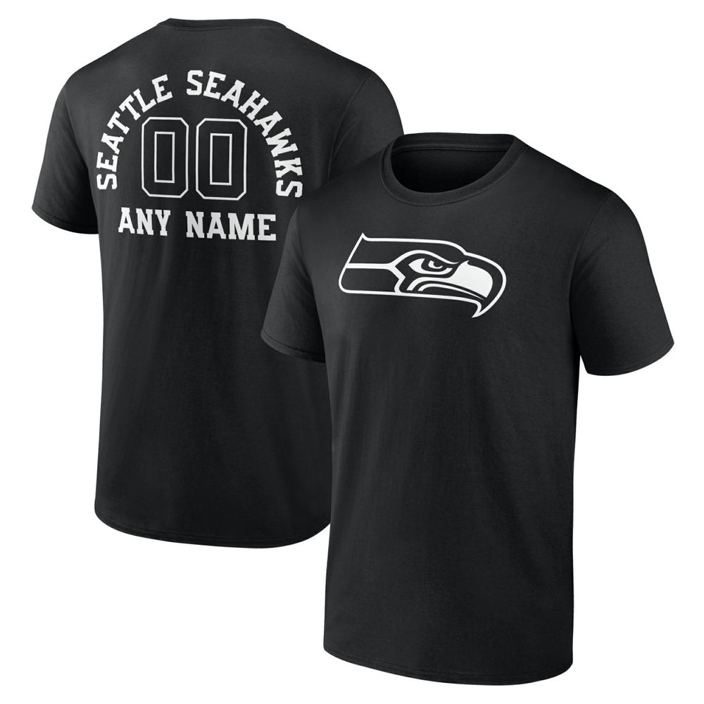 NFL Seattle Seahawks Personalized Name & Number Monochrome T-Shirt
