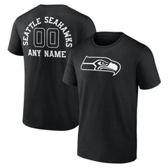 NFL Seattle Seahawks Personalized Name & Number Monochrome T-Shirt