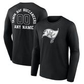 NFL Tampa Bay Buccaneers Personalized Name & Number Monochrome Long Sleeve T-Shirt
