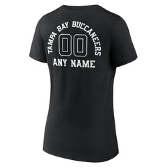 NFL Tampa Bay Buccaneers Women's Personalized Name & Number Monochrome V-Neck T-Shirt