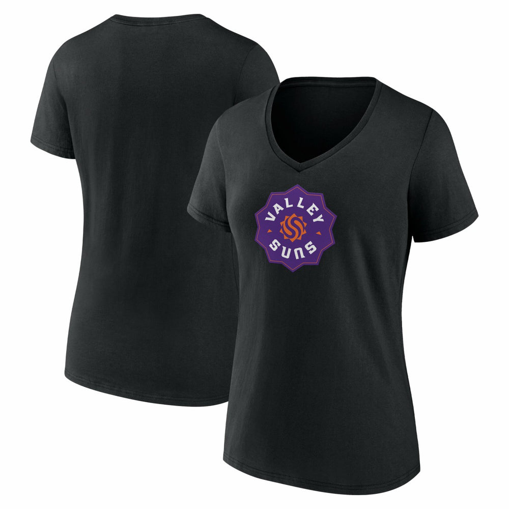 Valley Suns Women's Primary Logo V-Neck T-Shirt - Black sale