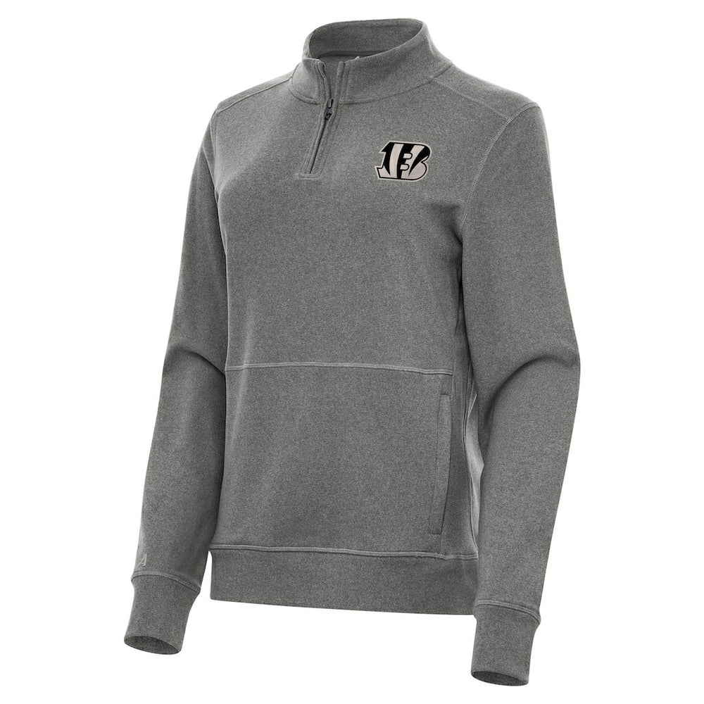 NFL Cincinnati Bengals Antigua Women's Crush Quarter-Zip Top