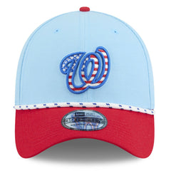 Washington Nationals 2025 Fourth of July 39THIRTY Flex Hat - Light Blue/Red | New Era