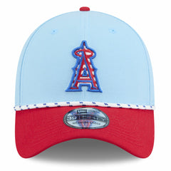 Los Angeles Angels 2025 Fourth of July 39THIRTY Flex Hat - Light Blue/Red | New Era