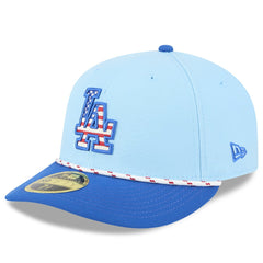 Los Angeles Dodgers 2025 Fourth of July Low Profile 59FIFTY Fitted Hat - Light Blue/Royal | New Era