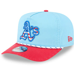 Athletics 2025 Fourth of July Golfer Snapback Hat - Light Blue/Red | New Era