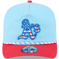 Athletics 2025 Fourth of July Golfer Snapback Hat - Light Blue/Red | New Era