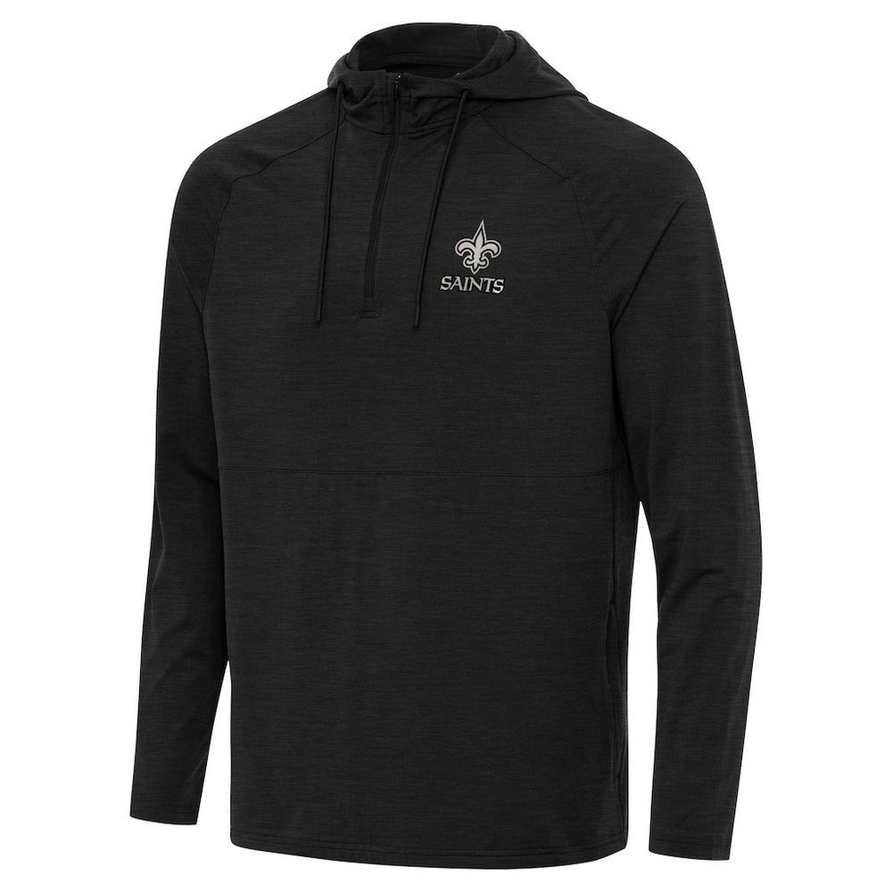 NFL New Orleans Saints Antigua Spikes Raglan Quarter-Zip Hoodie