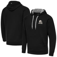 NFL Cleveland Browns Antigua Brushed Carbon Victory Pullover Hoodie