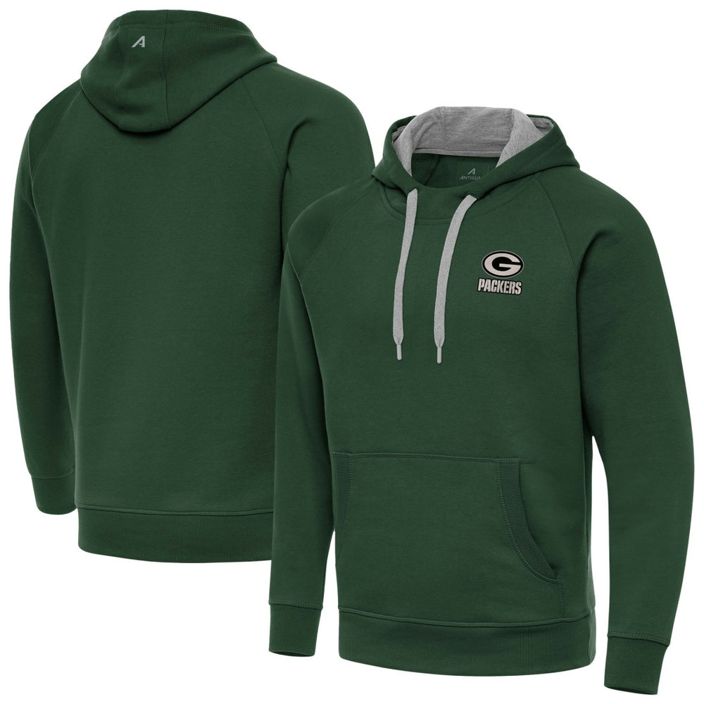 NFL Green Bay Packers Antigua Brushed Carbon Victory Pullover Hoodie