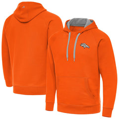 NFL Denver Broncos Antigua Brushed Carbon Victory Pullover Hoodie