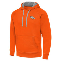 NFL Denver Broncos Antigua Brushed Carbon Victory Pullover Hoodie