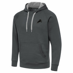 NFL Detroit Lions Antigua Brushed Carbon Victory Pullover Hoodie