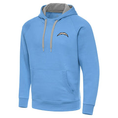 NFL Los Angeles Chargers Antigua Brushed Carbon Victory Pullover Hoodie