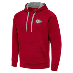 NFL Kansas City Chiefs Antigua Brushed Carbon Victory Pullover Hoodie