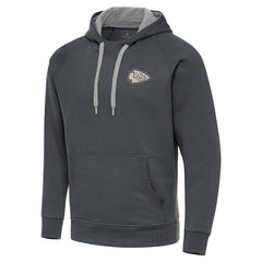 NFL Kansas City Chiefs Antigua Brushed Carbon Victory Pullover Hoodie
