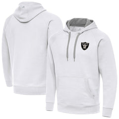 NFL Las Vegas Raiders Antigua Brushed Carbon Victory Pullover Hoodie