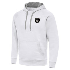 NFL Las Vegas Raiders Antigua Brushed Carbon Victory Pullover Hoodie