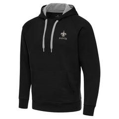 NFL New Orleans Saints Antigua Brushed Carbon Victory Pullover Hoodie