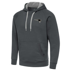 NFL New England Patriots Antigua Brushed Carbon Victory Pullover Hoodie
