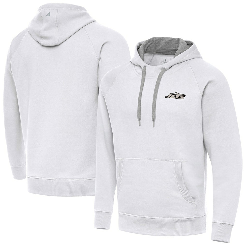 NFL New York Jets Antigua Brushed Carbon Victory Pullover Hoodie