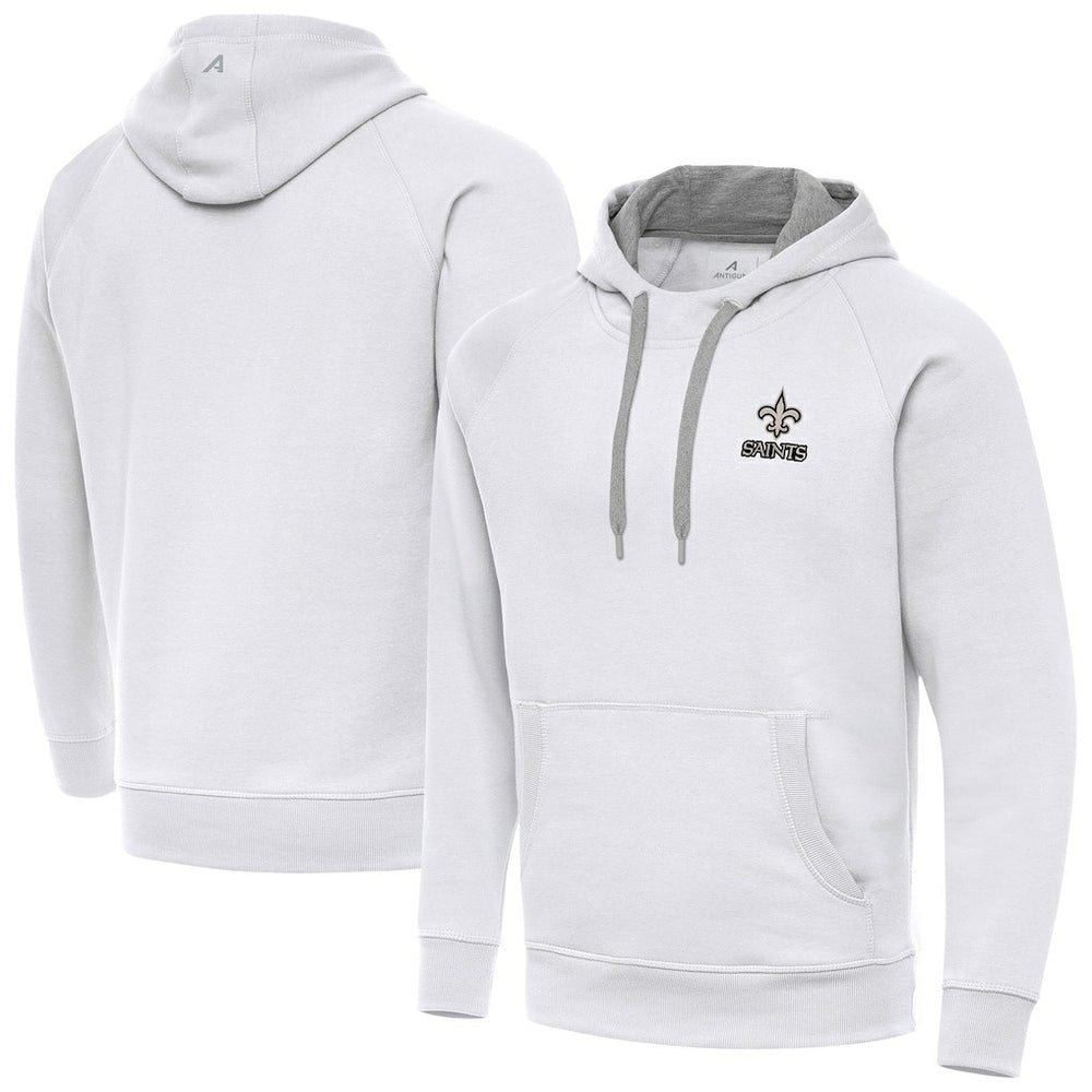 NFL New Orleans Saints Antigua Brushed Carbon Victory Pullover Hoodie
