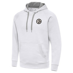 NFL Pittsburgh Steelers Antigua Brushed Carbon Victory Pullover Hoodie