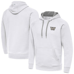 NFL Washington Commanders Antigua Brushed Carbon Victory Pullover Hoodie