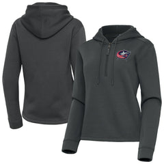 Columbus Blue Jackets Antigua Women's Contemporary Quarter-Zip Hoodie